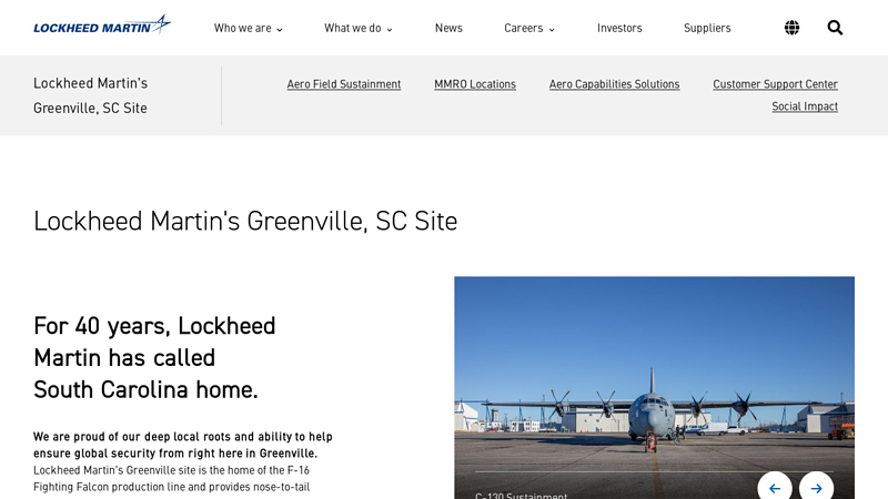 Lockheed Martin's Greenville, SC Site