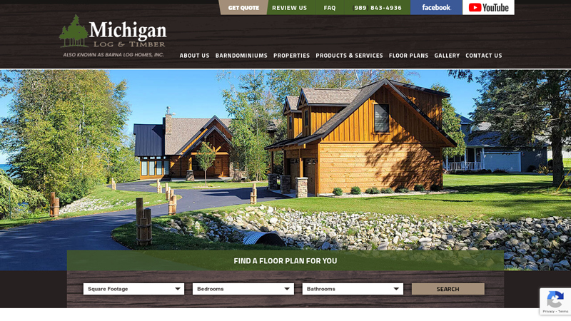 Log homes in Michigan Log & Timber