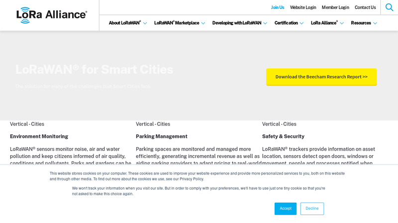 LoRaWAN for Smart Cities