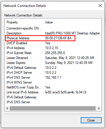 MAC Address Lookup