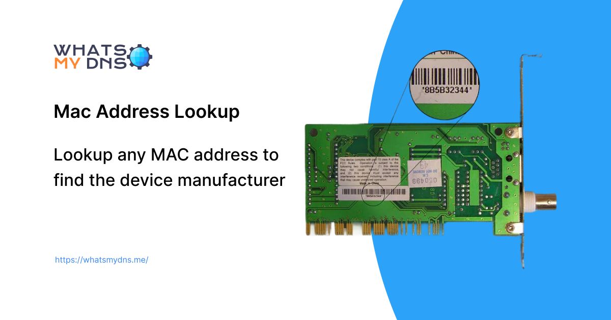 MAC Address Lookup