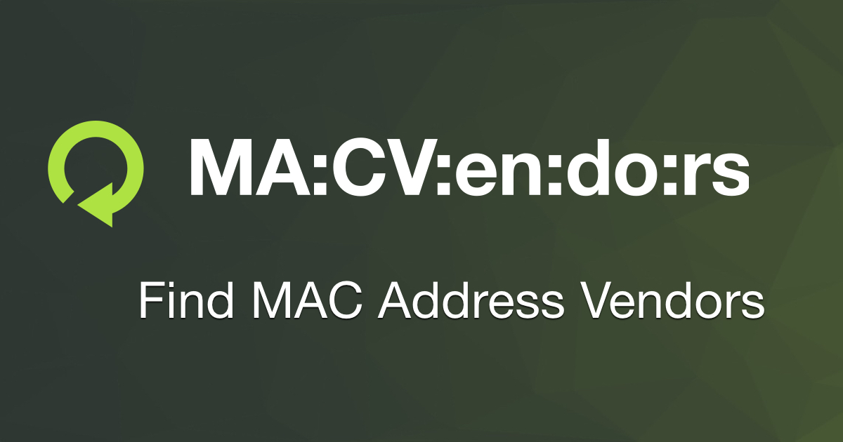 MAC vendor lookup
