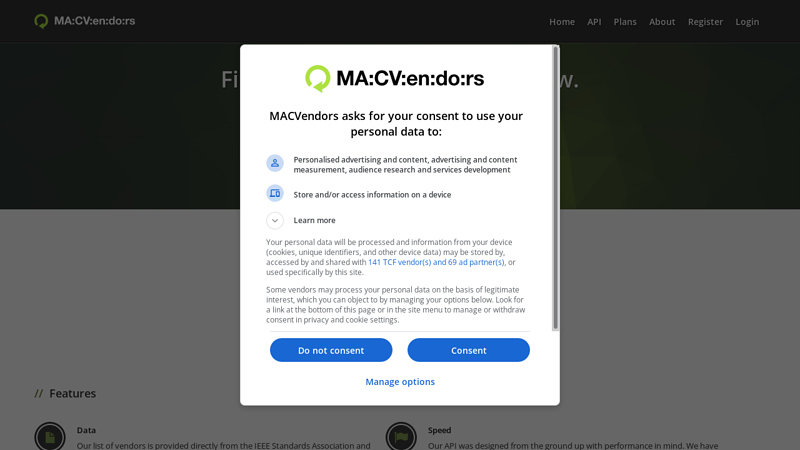 MACVendors.com: