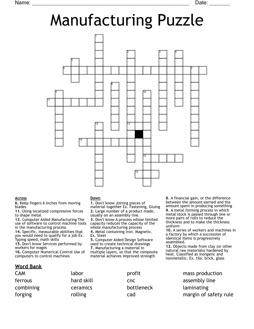 Major Metals Crossword industry insight