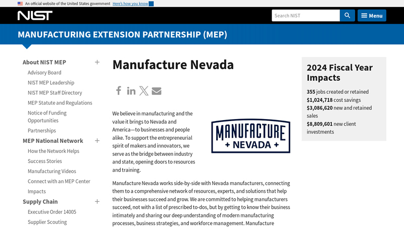 Manufacture Nevada