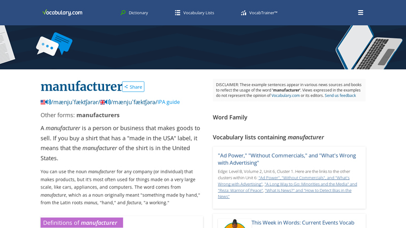 Manufacturer
