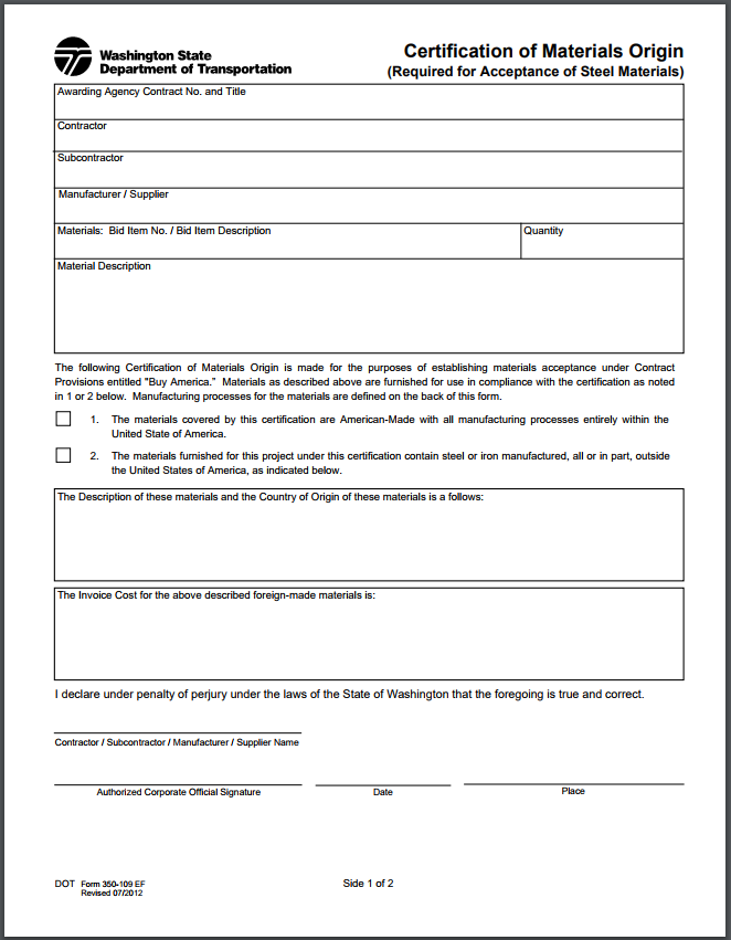 Certificate Of Origin industry insight