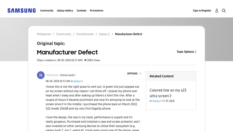 Manufacturer Defect