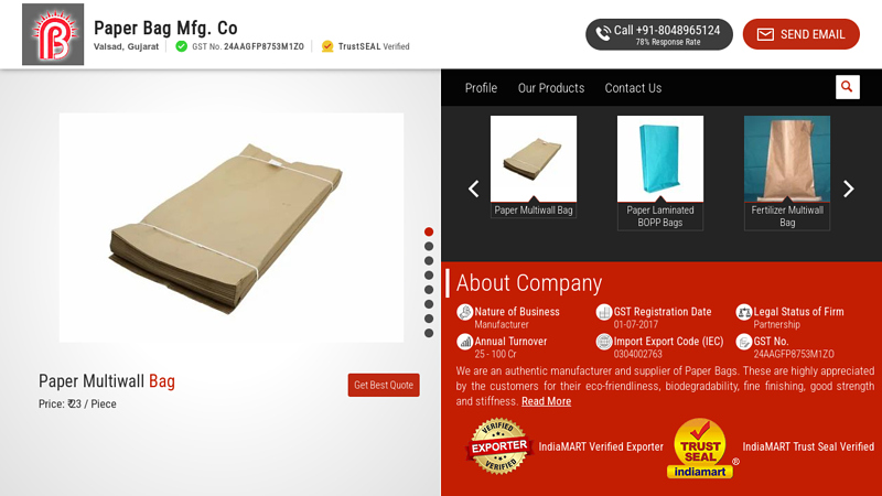 Manufacturer of Paper Laminated Bag & Multiwall Paper Bag by ...