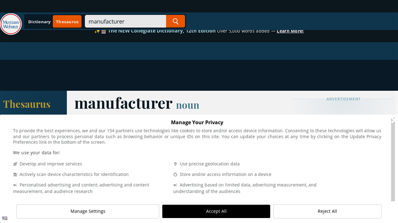 MANUFACTURER Synonyms: 69 Similar Words