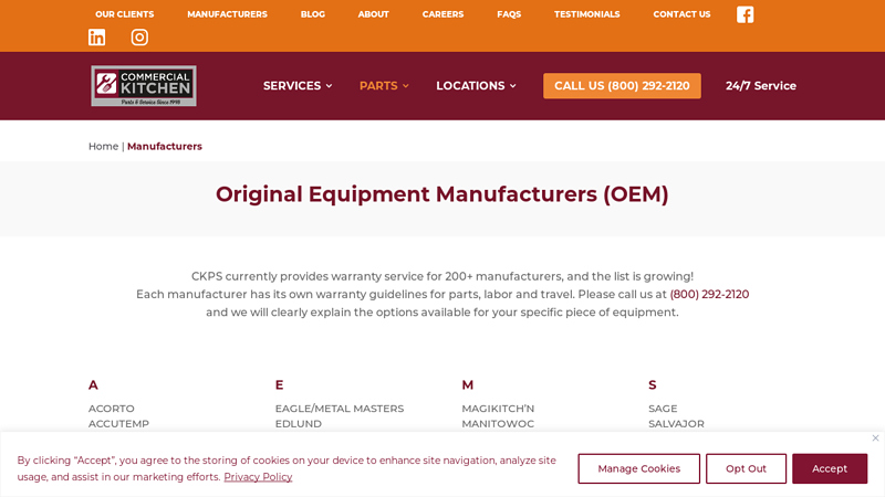 Manufacturers