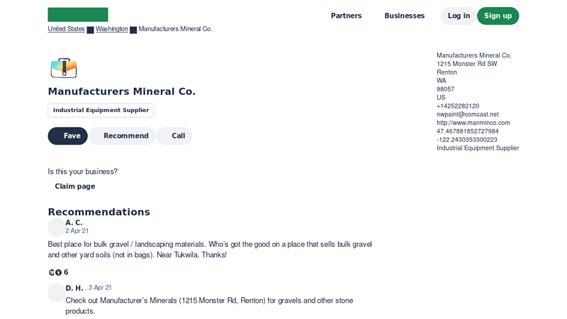 Manufacturers Mineral Co.