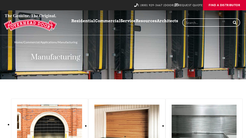 Manufacturing Facility Overhead Door Solutions