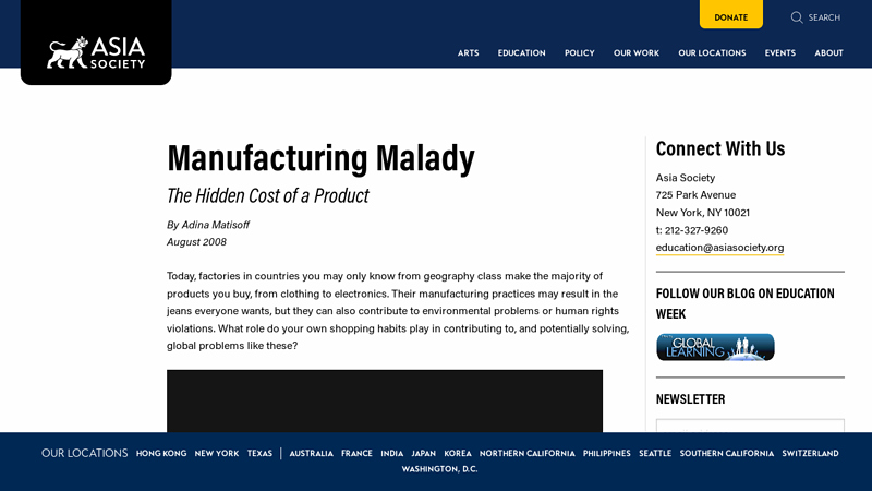 Manufacturing Malady