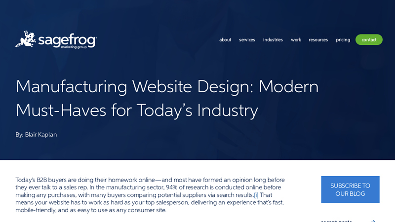 Manufacturing Website Design: Modern Must