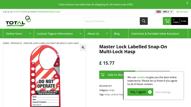 Master Lock Labelled Snap