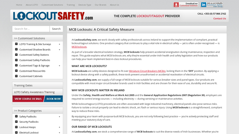 MCB Lockouts: A Critical Safety Measure