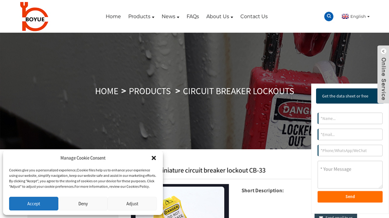 MCB loto miniature circuit breaker lockout CB