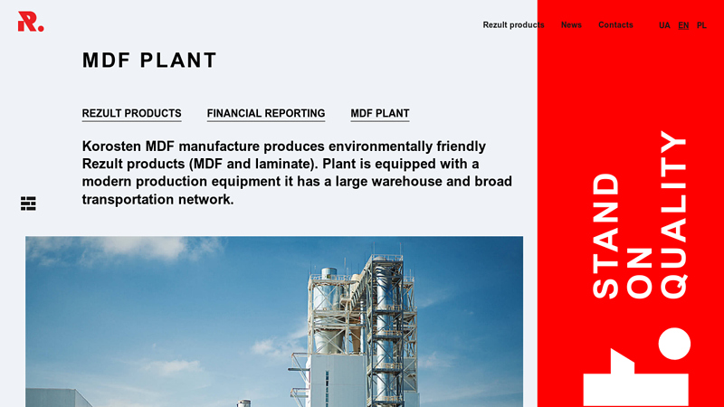 MDF plant