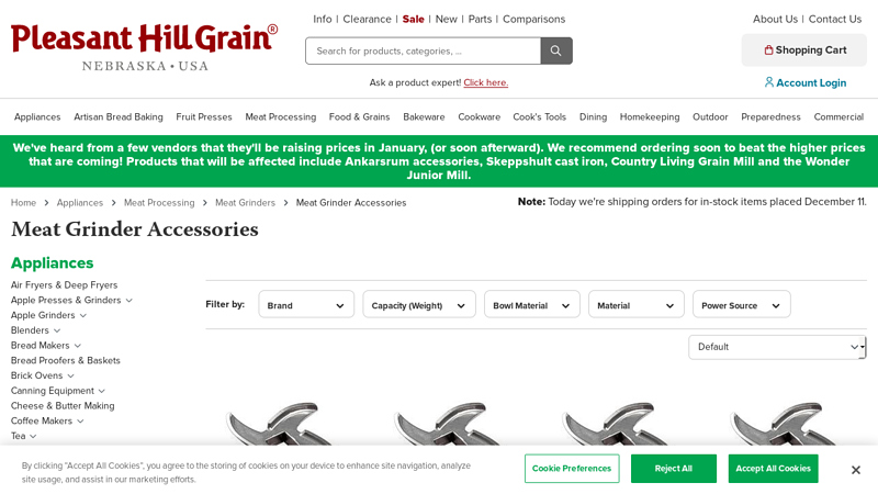 Meat Grinder Accessories & Parts