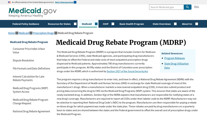 Medicaid Drug Rebate Program (MDRP)