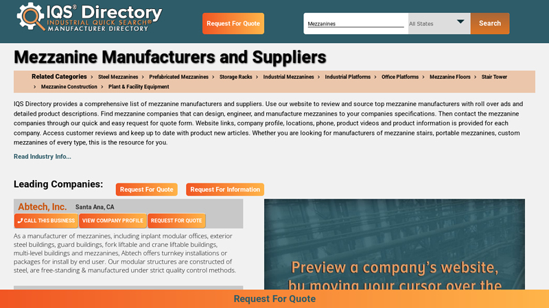 Mezzanine Manufacturers and Suppliers