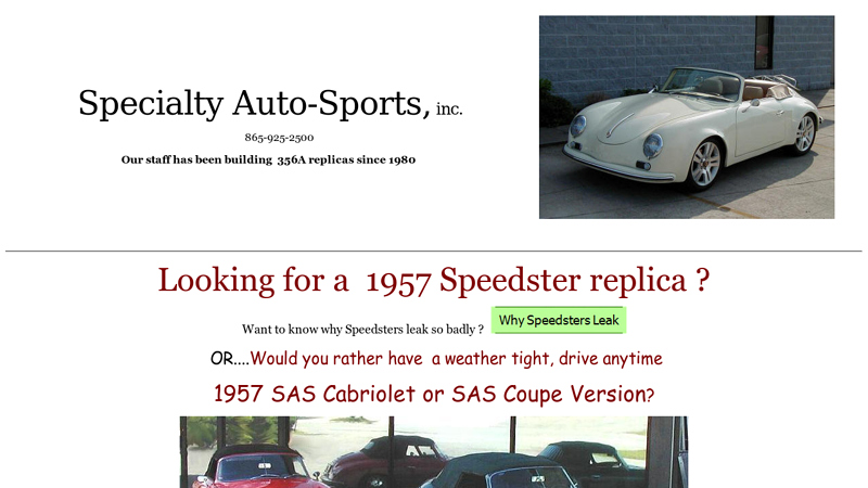 MID ENGINE 356A SPEEDSTER,SPECIALTY AUTO