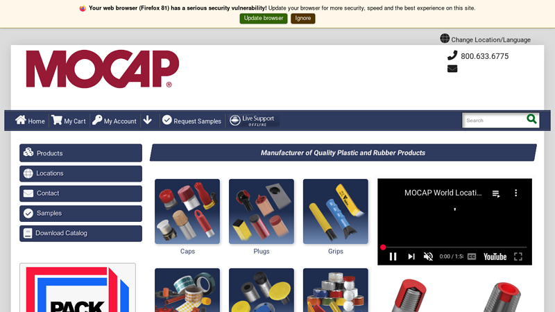MOCAP, Manufacturer of Quality Plastic Caps, Rubber Plugs, Grips ...