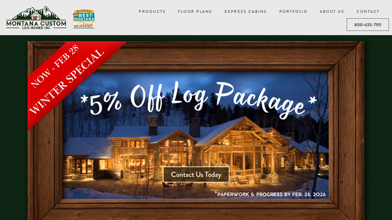 Montana Custom Log Homes