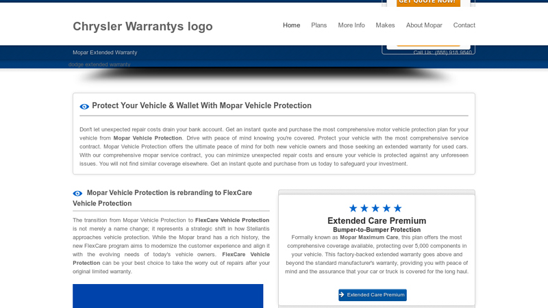 Mopar Extended Warranty for Chrysler, Dodge, Jeep, Ram