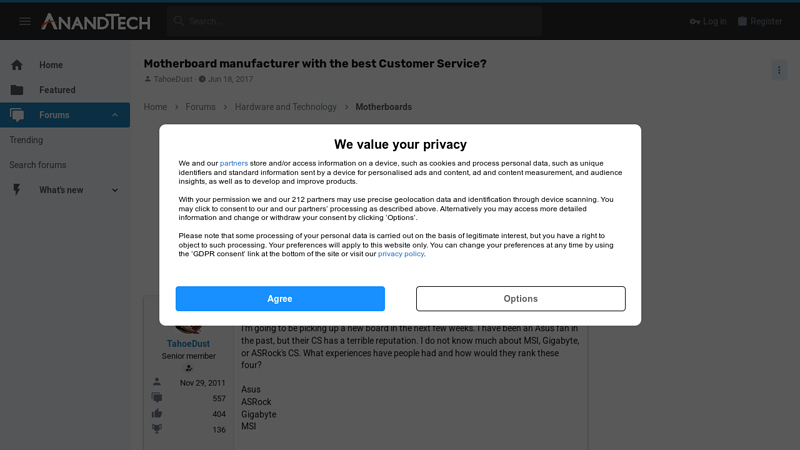 Motherboard manufacturer with the best Customer Service?