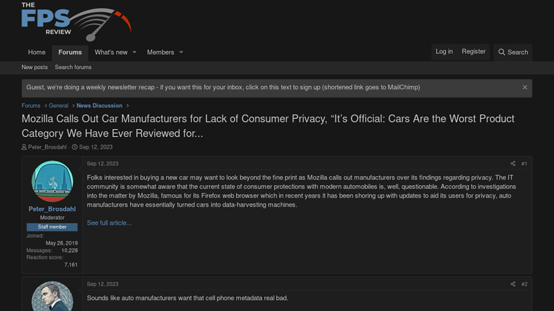 Mozilla Calls Out Car Manufacturers for Lack of Consumer Privacy ...