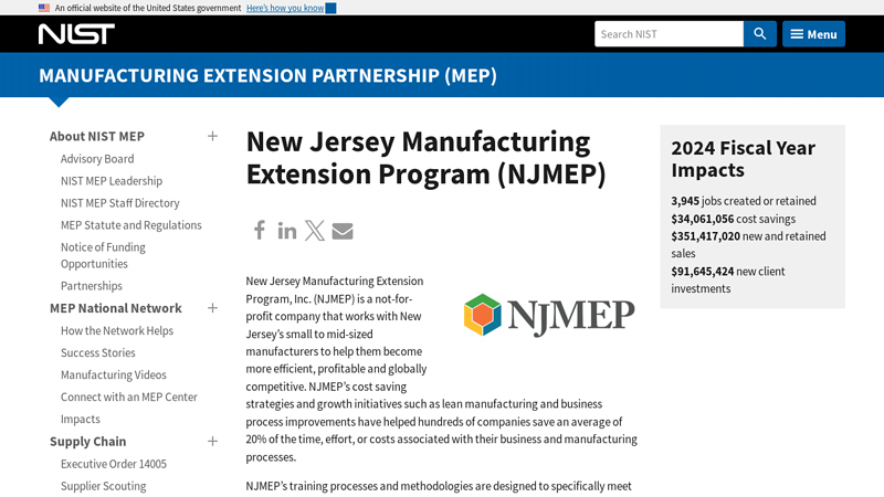 New Jersey Manufacturing Extension Program (NJMEP)