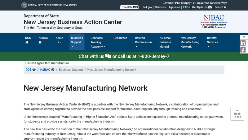New Jersey Manufacturing Network