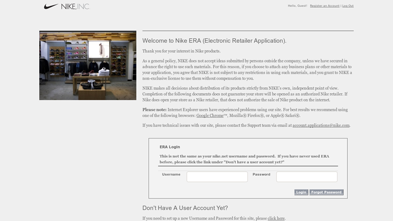 Nike ERA (Electronic Retailer Application).