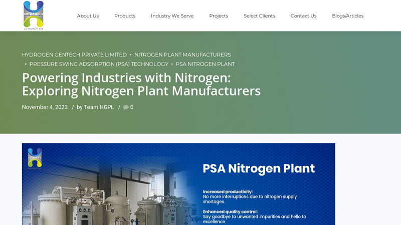 Nitrogen Plant Manufacturers