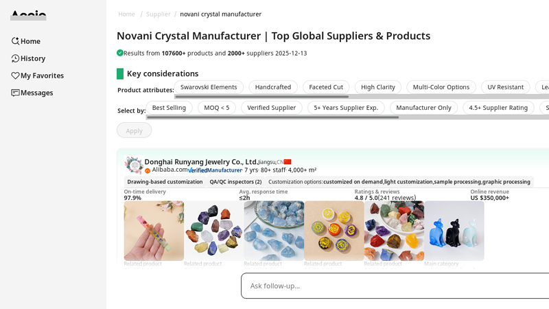Novani Crystal Manufacturer