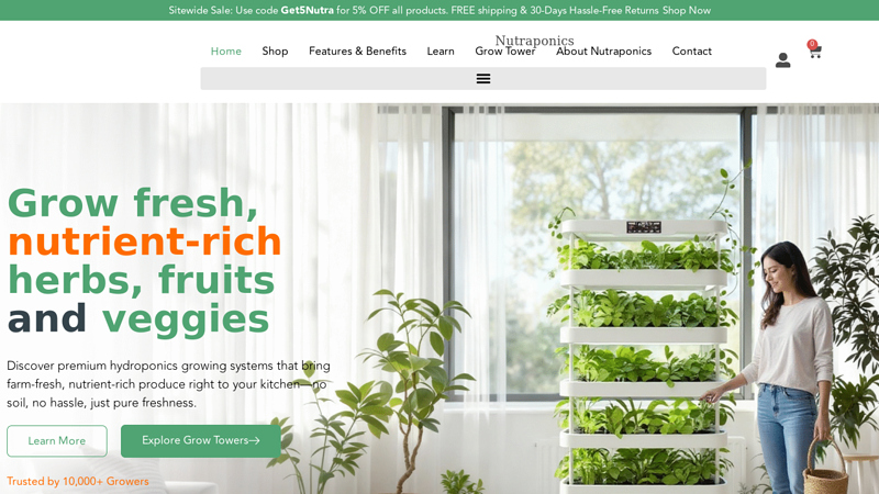 Nutraponics: Buy Hydroponic Tower Systems