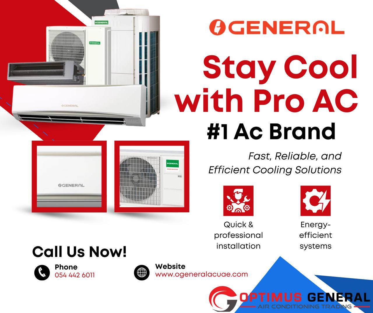 O General AC Supplier Dubai, Abu Dhabi, UAE