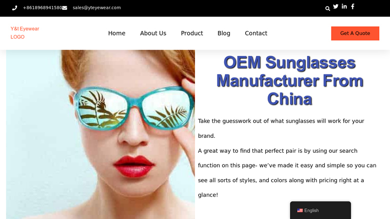 OEM Sunglasses Manufacturer From China