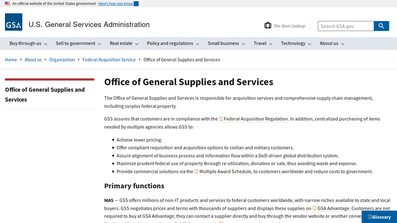 Office of General Supplies and Services