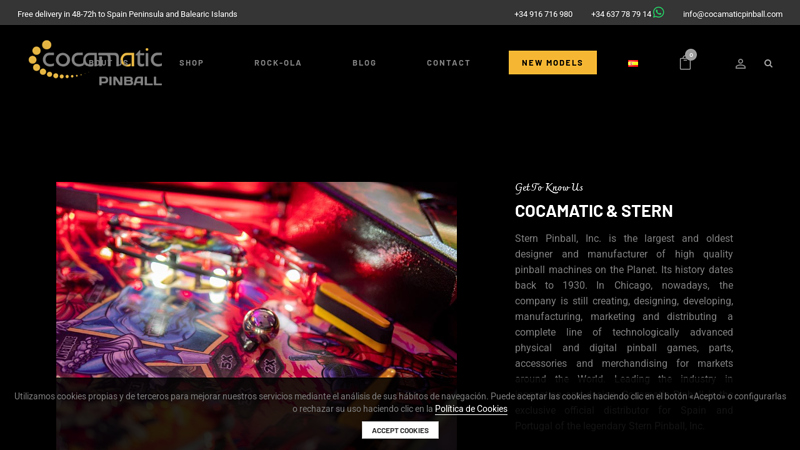 Official Stern Pinball distributor in Spain and Portugal
