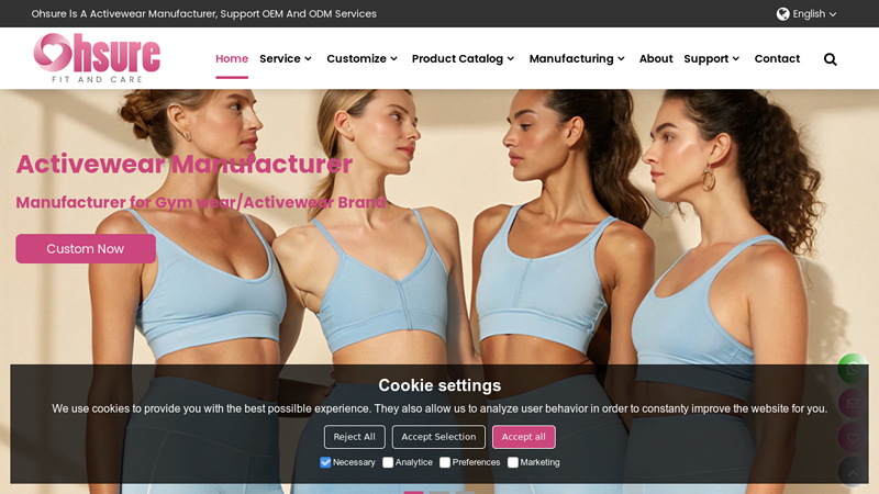 Ohsure: Activewear Custom Manufacturing