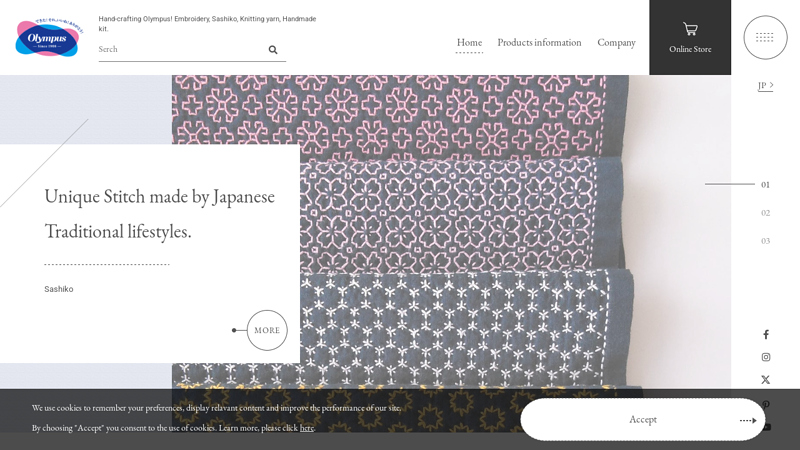 Olympus Sashiko,Knitting yarn, Hand