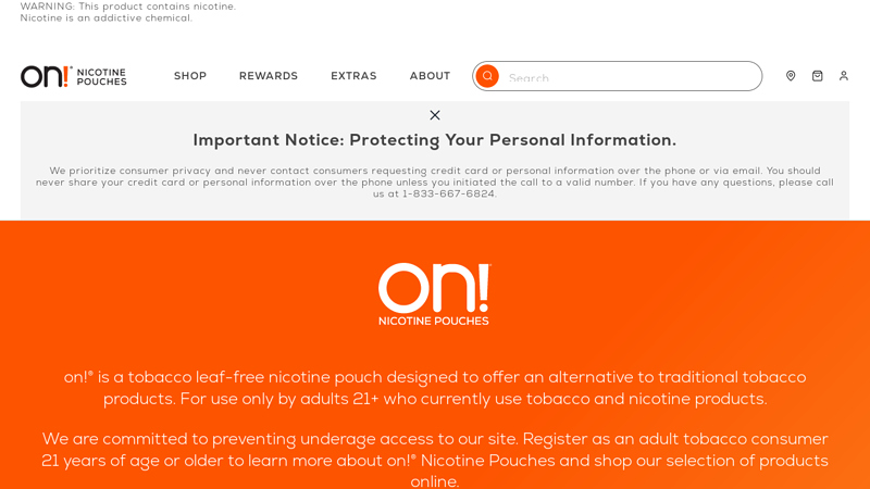 on!® Nicotine Pouches