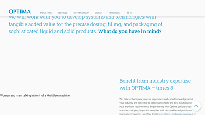 OPTIMA – packaging and filling machines from the technology ...