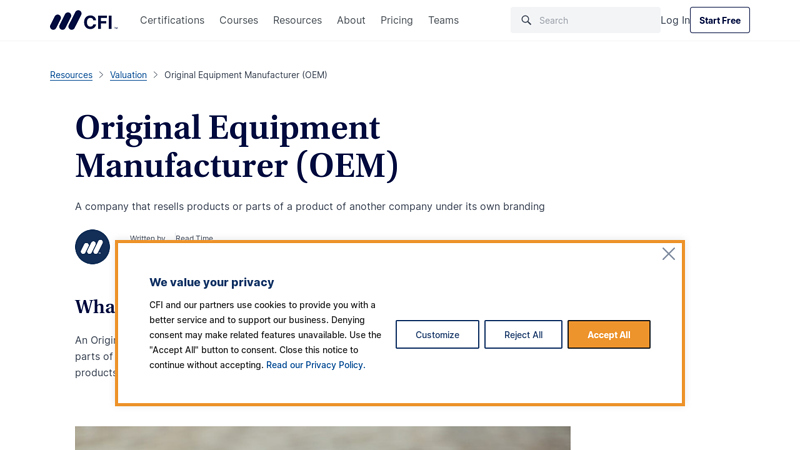 Original Equipment Manufacturer (OEM)