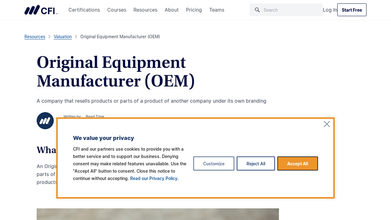 Original Equipment Manufacturer (OEM)