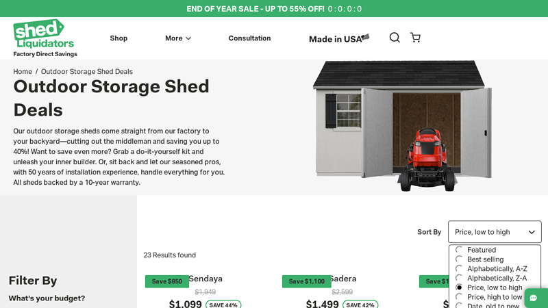 Outdoor Storage Sheds for Less