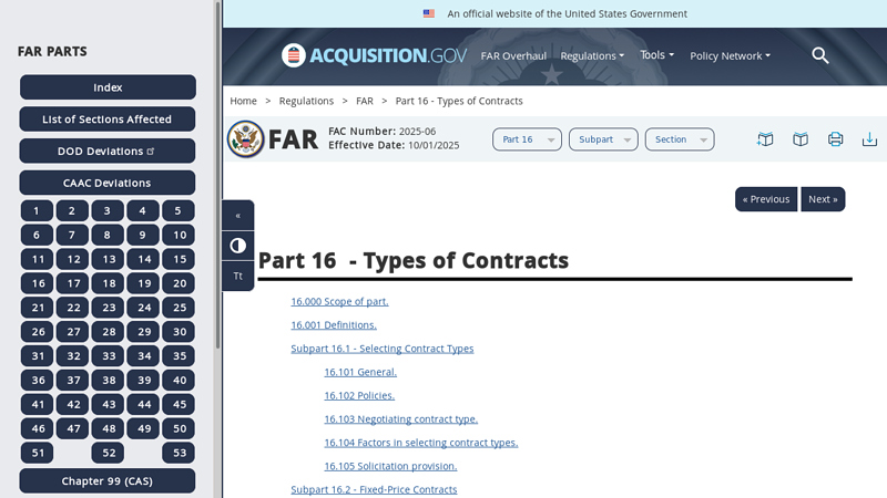 Part 16 - Types of Contracts
